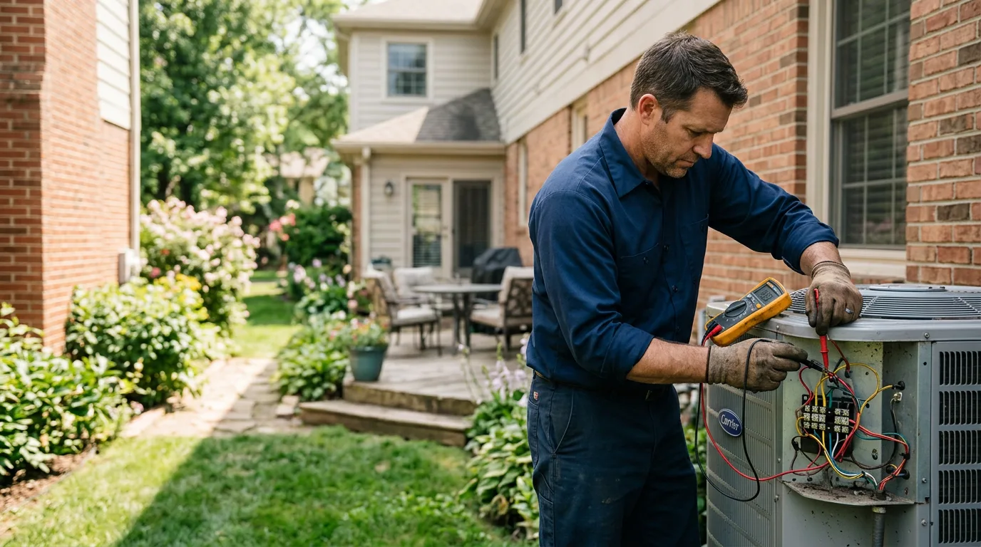 HVAC technician working near Au Sable Forks, NY